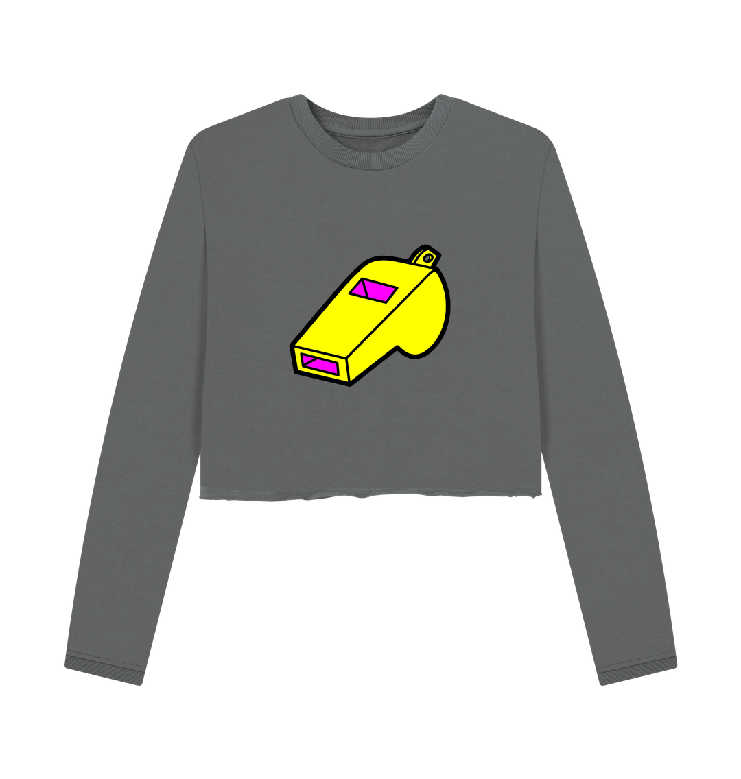 Slate Grey Printed Boxy Jumpers