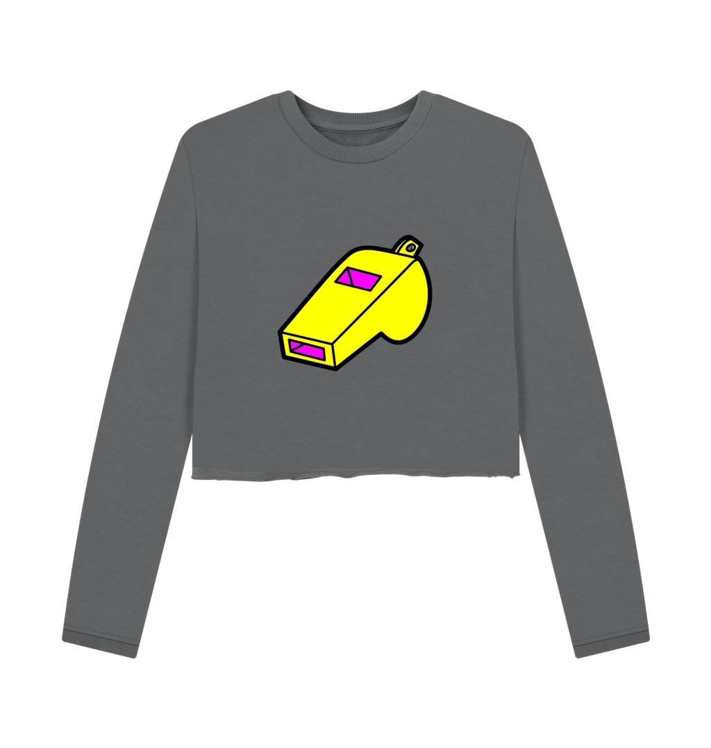 Slate Grey Printed Boxy Jumpers