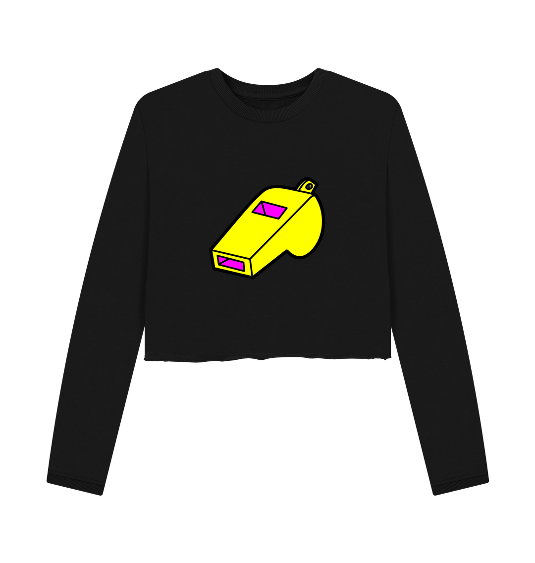 Black Printed Boxy Jumpers Front